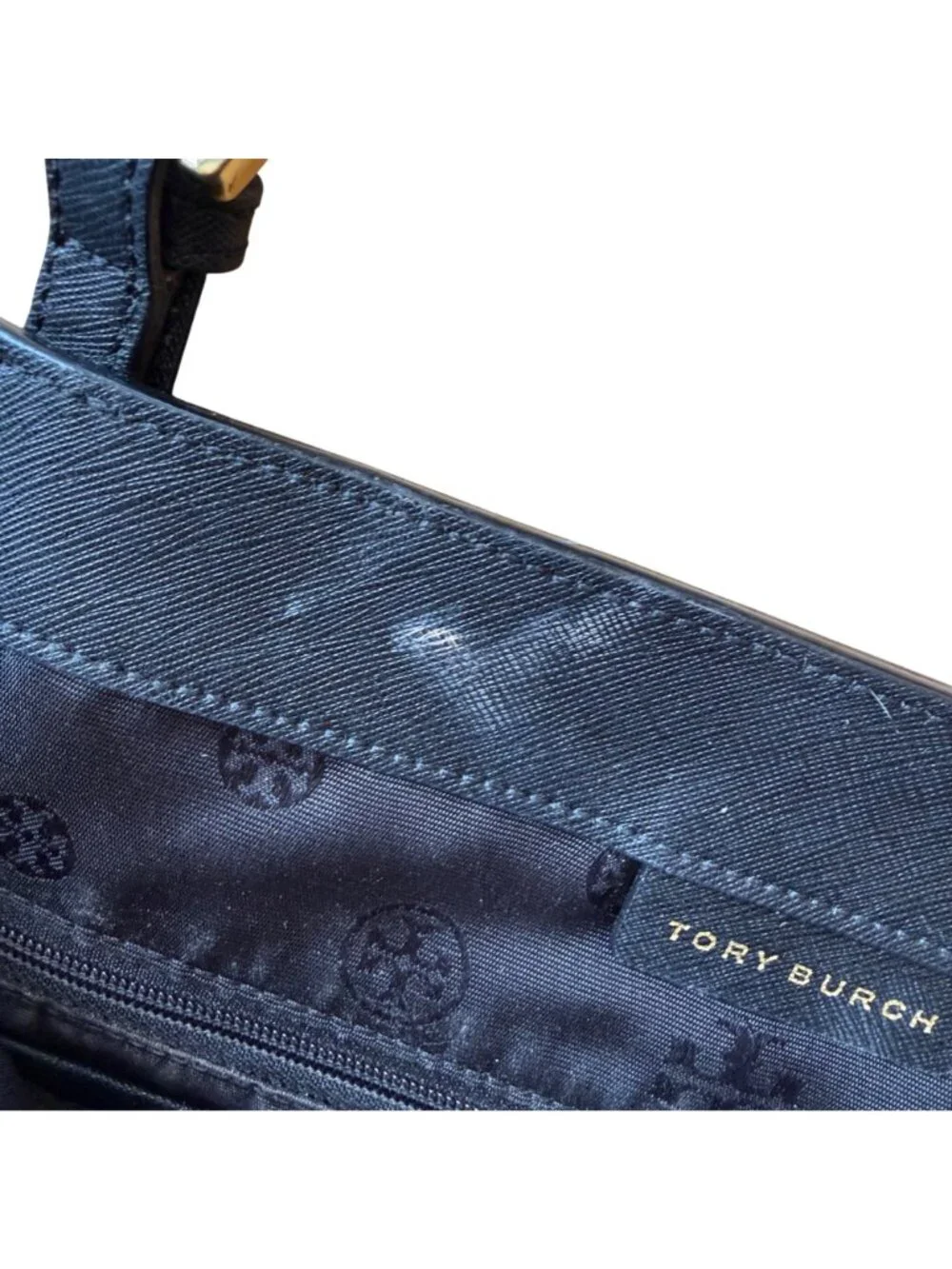 Tory Burch Women's Shoulder Bag Black Saffiano Leather Tote Handbag York Buckle